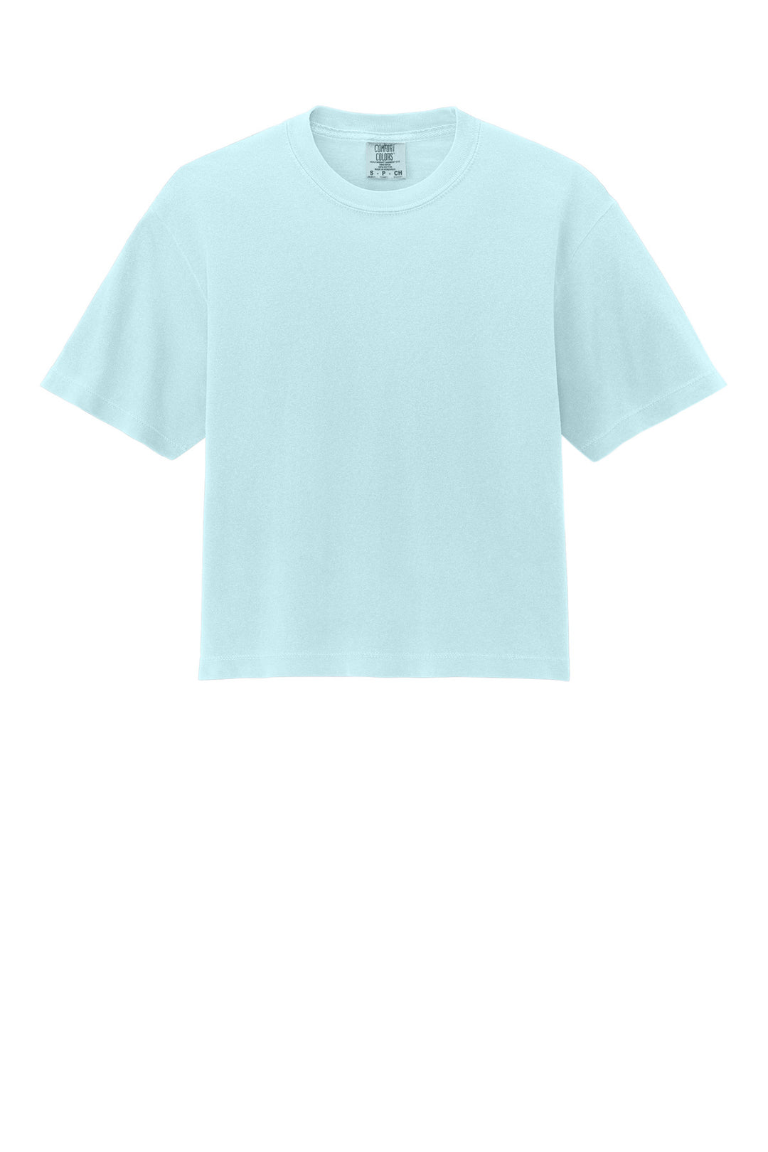 Front View of Chambray Comfort Colors Women's Heavyweight Boxy Tee 3023CL