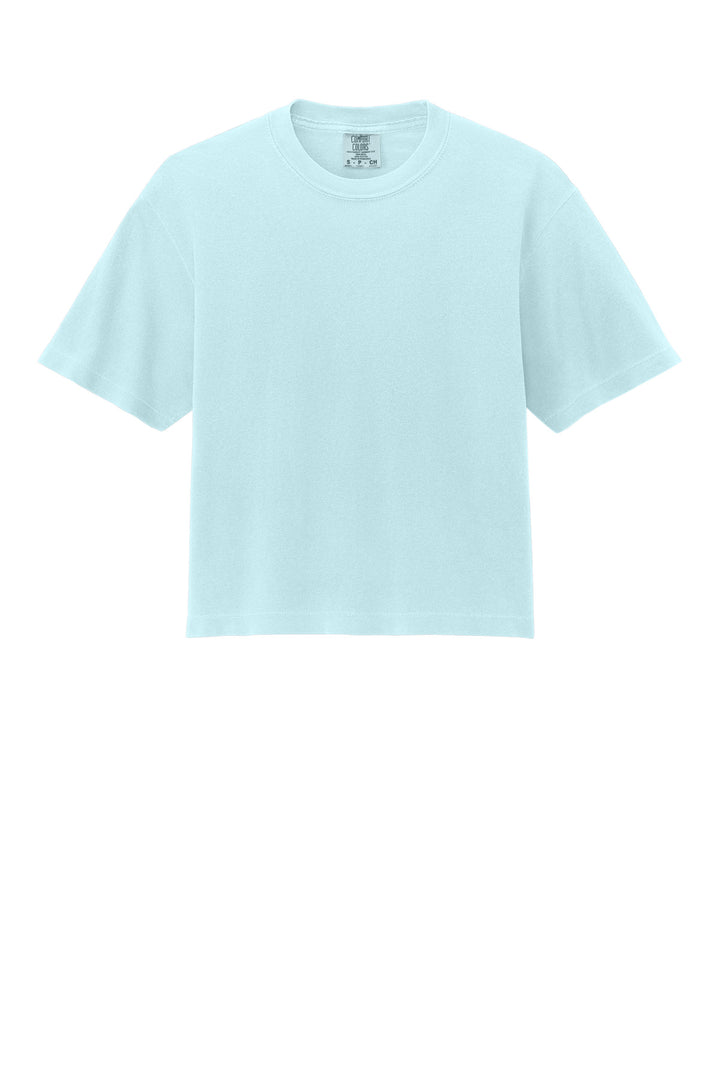 Front View of Chambray Comfort Colors Women's Heavyweight Boxy Tee 3023CL