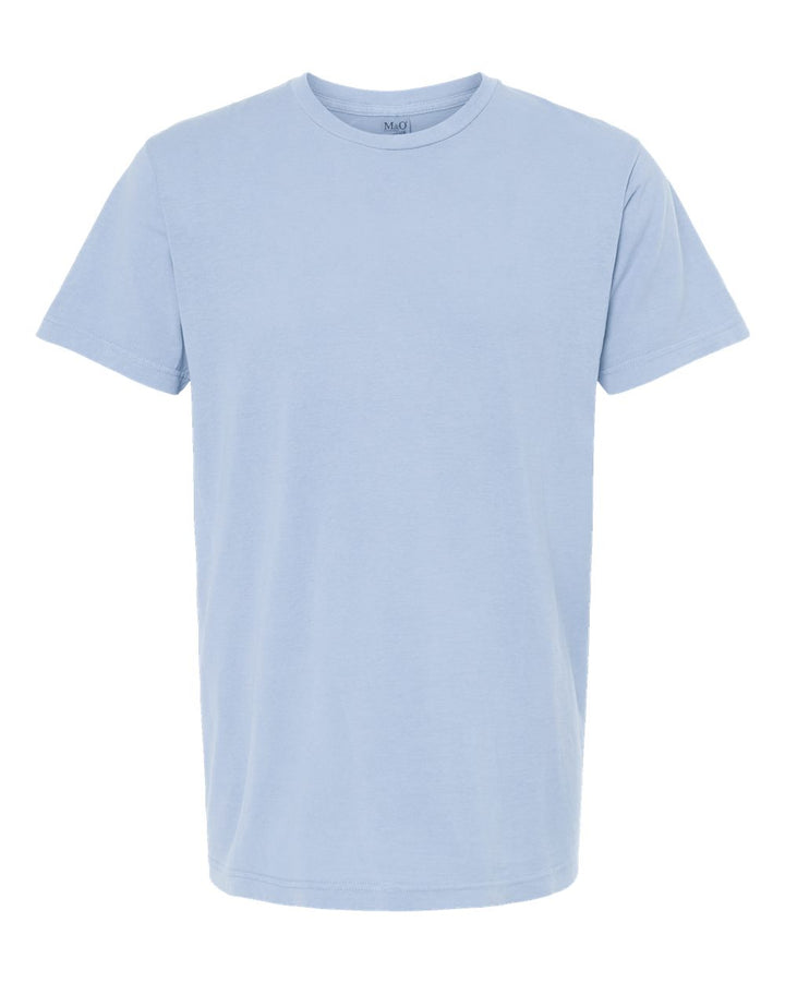 Front View of Chambray Vintage Garment-Dyed T-Shirt - 6500M