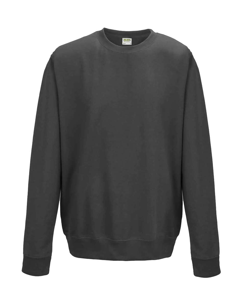 Front View of Charcoal College Crewneck Sweatshirt - JHA030