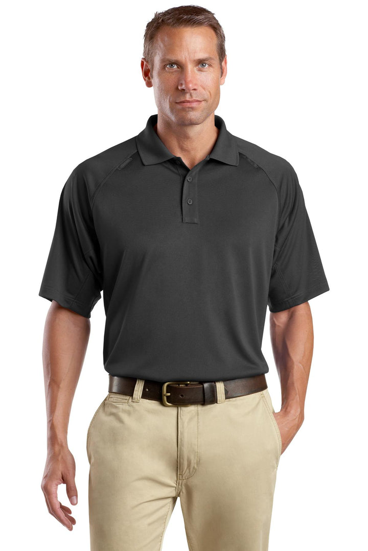 Front View of Charcoal CornerStone Tall Select Snag-Proof Tactical Polo. TLCS410