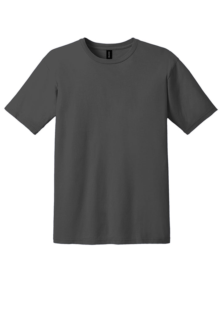 Front View of Charcoal Gildan 100% Ring Spun Cotton T-Shirt. 980