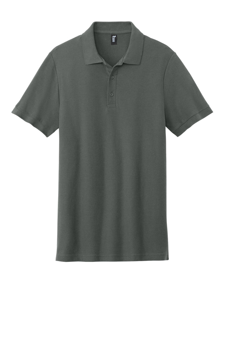 Front View of Charcoal Gildan Hammer Pique Polo 85800