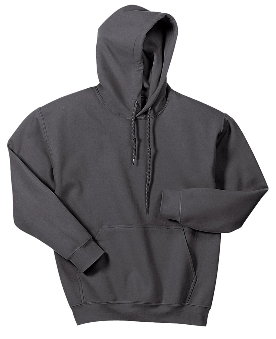 Front View of Charcoal Gildan - Heavy Blend Hooded Sweatshirt. 18500