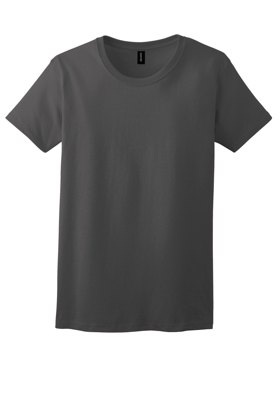 Front View of Charcoal Gildan Women's Ultra Cotton 100% US Cotton T-Shirt. 2000L