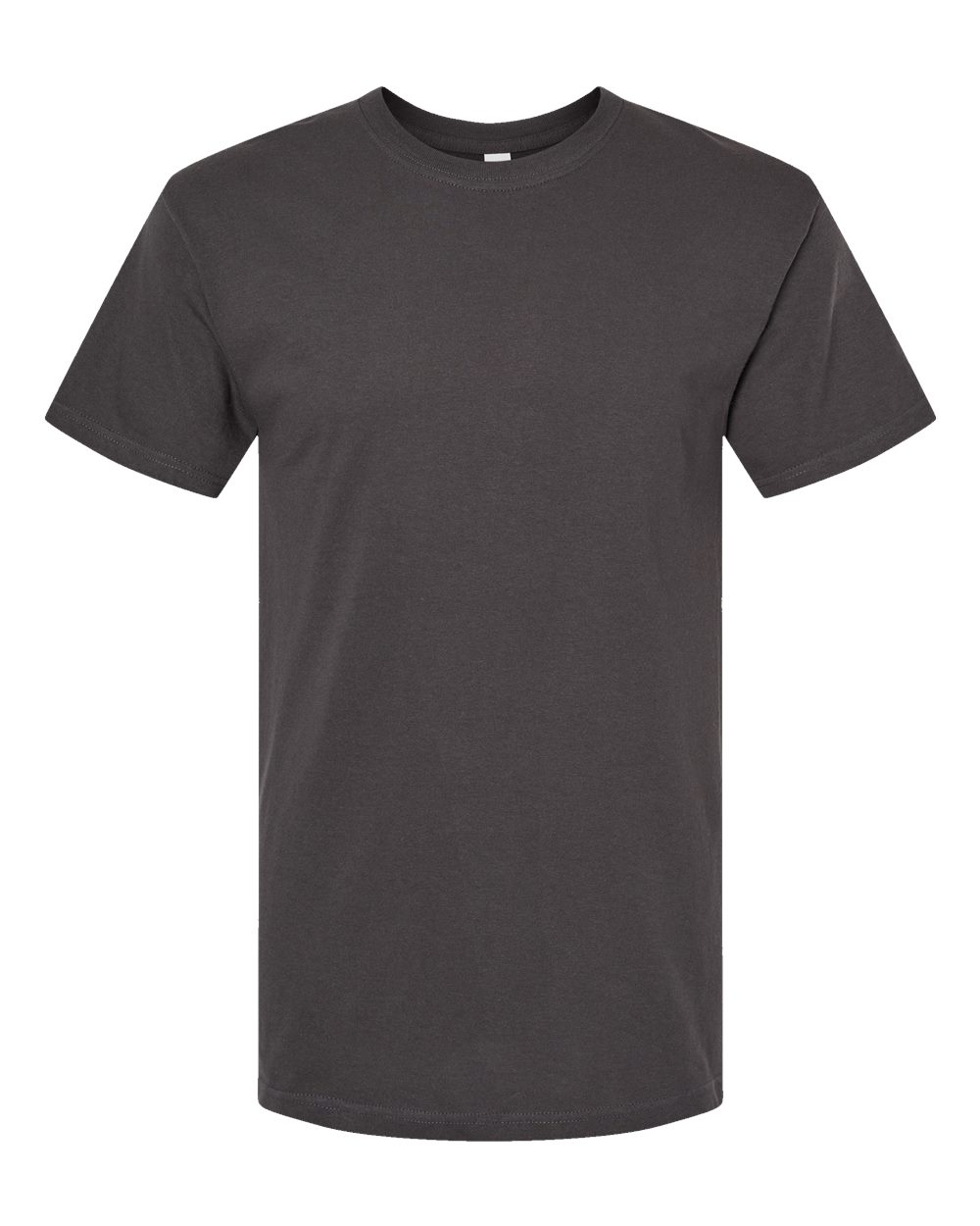 Front View of Charcoal Gold Soft Touch T-Shirt - 4800