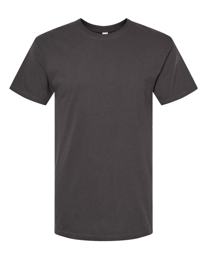 Front View of Charcoal Gold Soft Touch T-Shirt - 4800