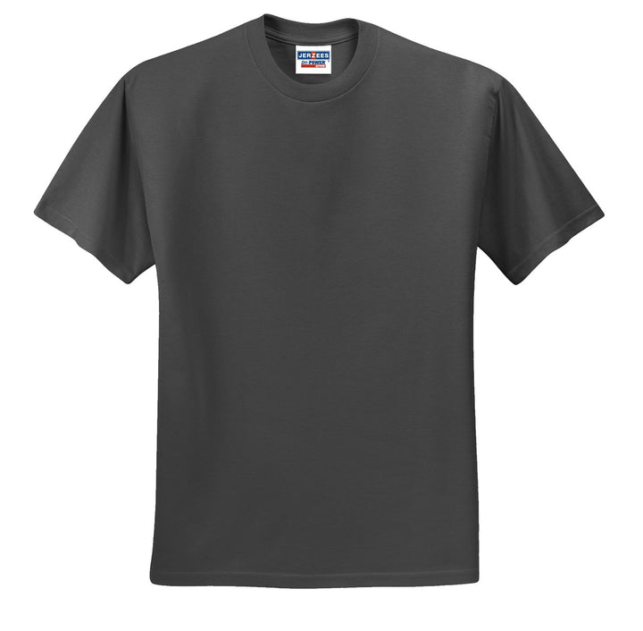 Front View of Charcoal Grey Jerzees - Dri-Power 50/50 Cotton/Poly T-Shirt. 29M