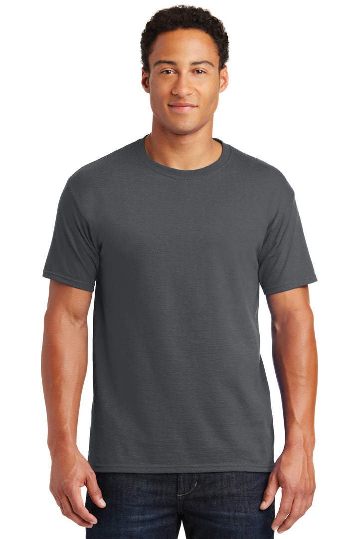 Front View of Charcoal Grey Jerzees - Dri-Power 50/50 Cotton/Poly T-Shirt. 29M