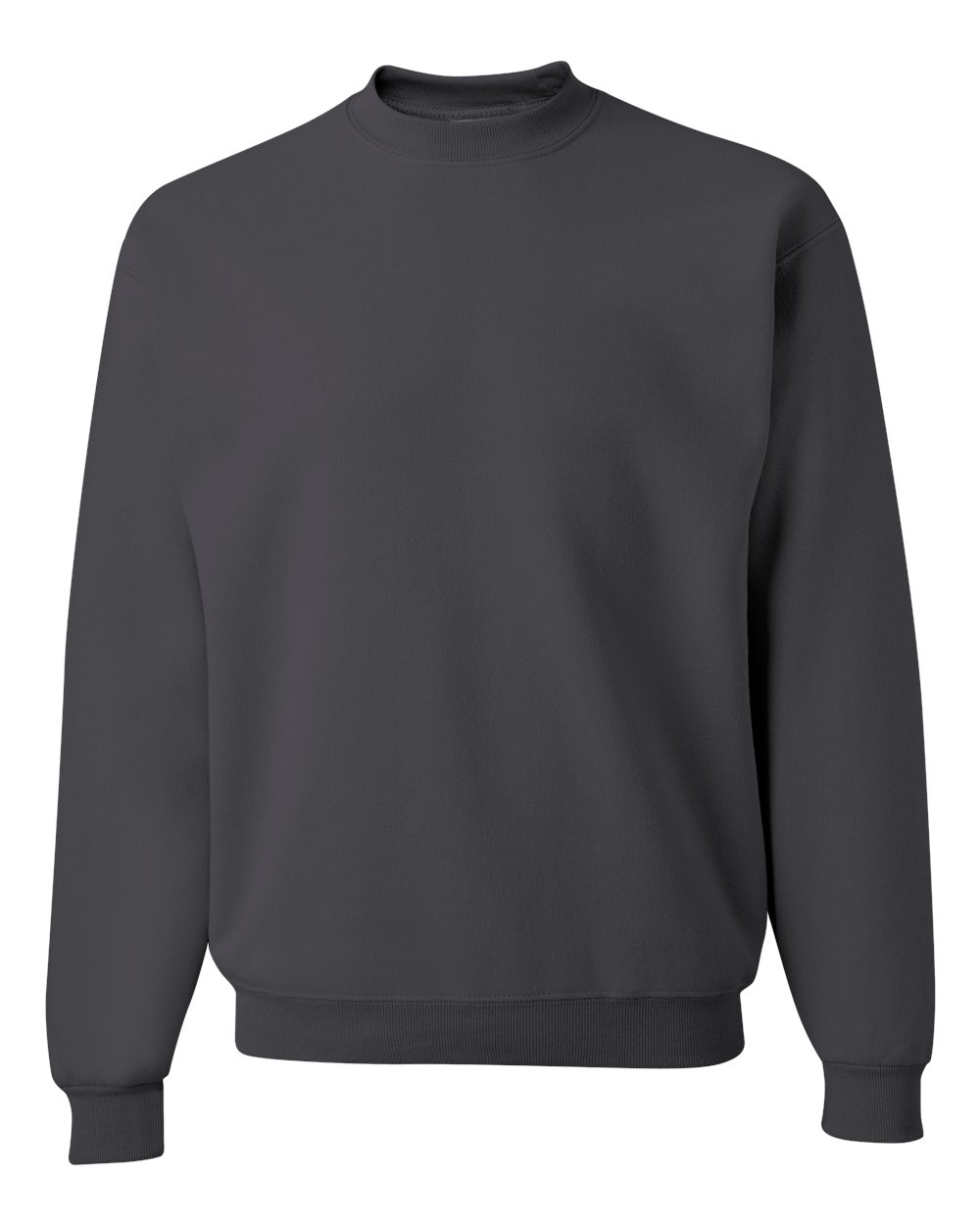Front View of Charcoal Grey NuBlend® Crewneck Sweatshirt - 562MR