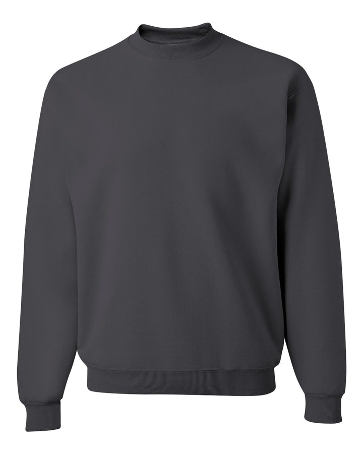 Front View of Charcoal Grey NuBlend® Crewneck Sweatshirt - 562MR