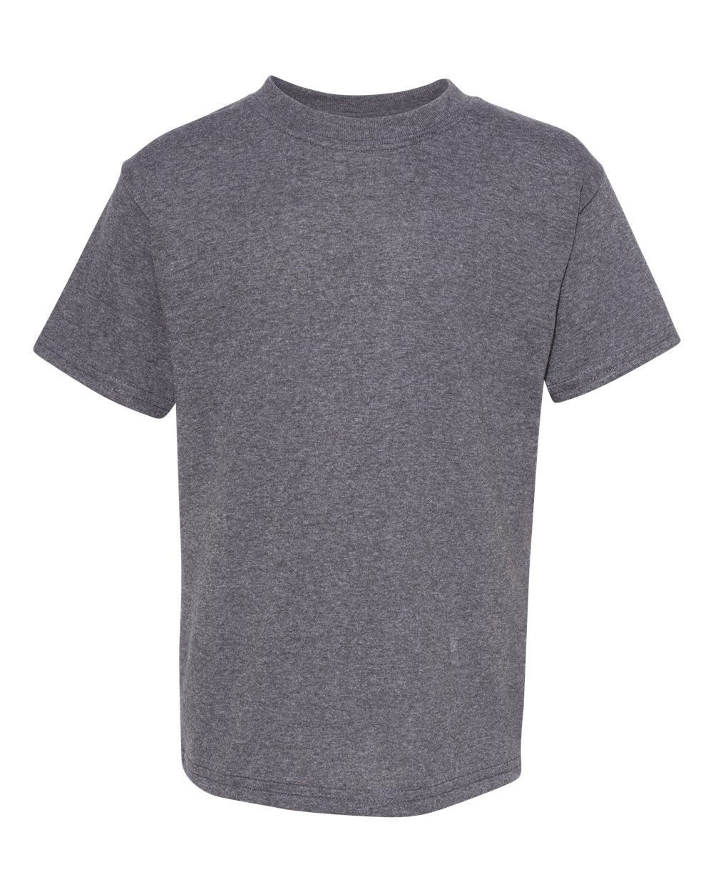 Front View of Charcoal Heather Ecosmart™ Youth T-Shirt - 5370