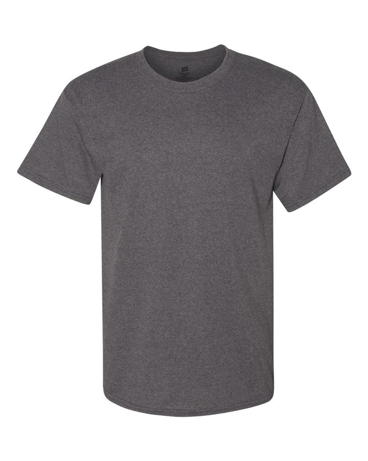 Front View of Charcoal Heather Essential-T T-Shirt - 5280