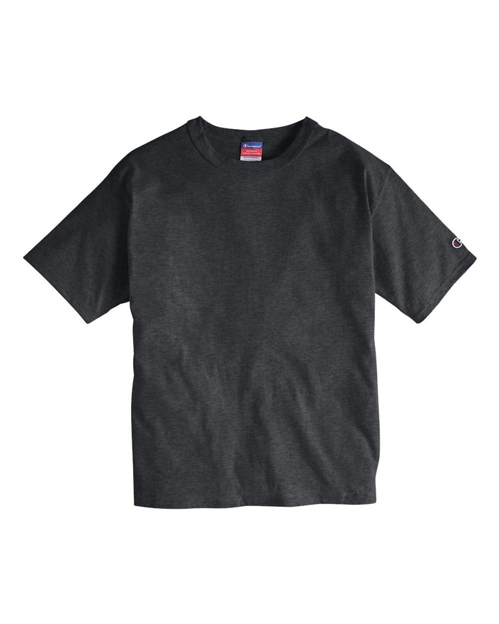 Front View of Charcoal Heather Heritage Jersey T-Shirt - T105