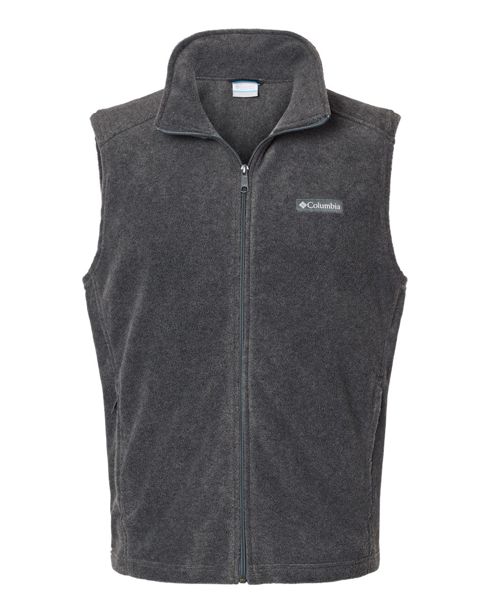 Front View of Charcoal Heather Steens Mountain™ Fleece Vest - 163926