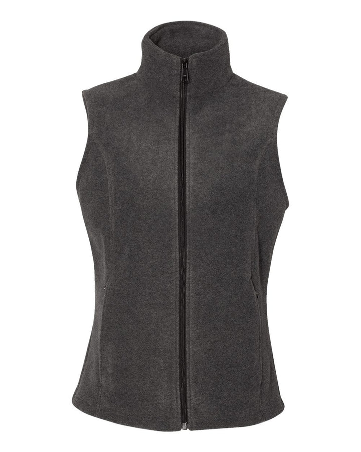 Front View of Charcoal Heather Women’s Benton Springs™ Fleece Vest - 212471