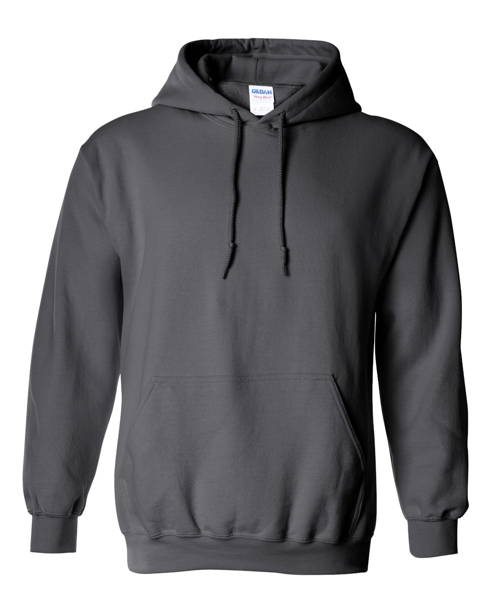 Front View of Charcoal Heavy Blend™ Hooded Sweatshirt - 18500