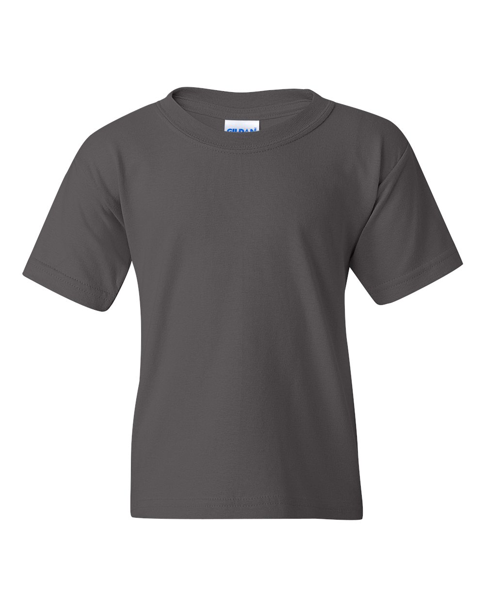Front View of Charcoal Heavy Cotton™ Youth T-Shirt - 5000B