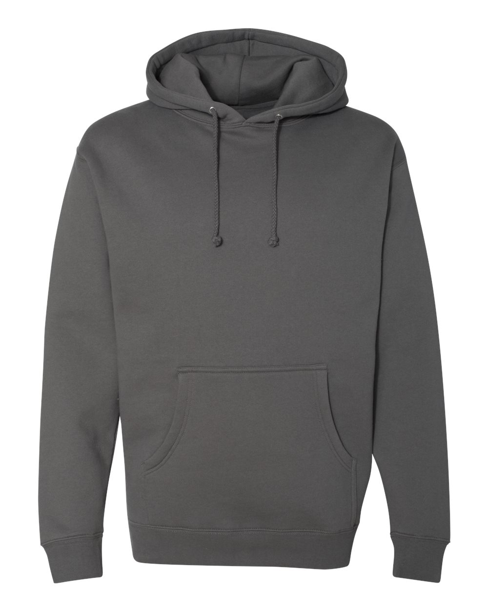 Front View of Charcoal Heavyweight Hooded Sweatshirt - IND4000