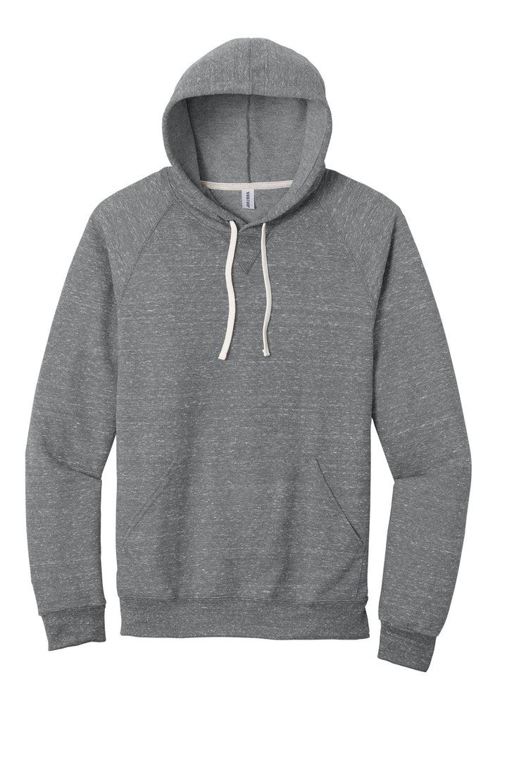 Front View of Charcoal Jerzees Snow Heather French Terry Raglan Hoodie 90M