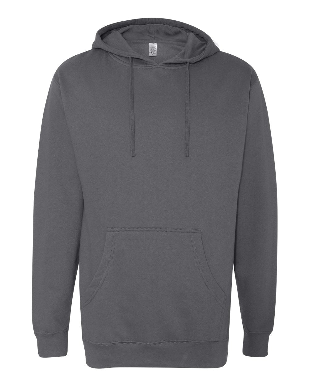 Front View of Charcoal Midweight Hooded Sweatshirt - SS4500