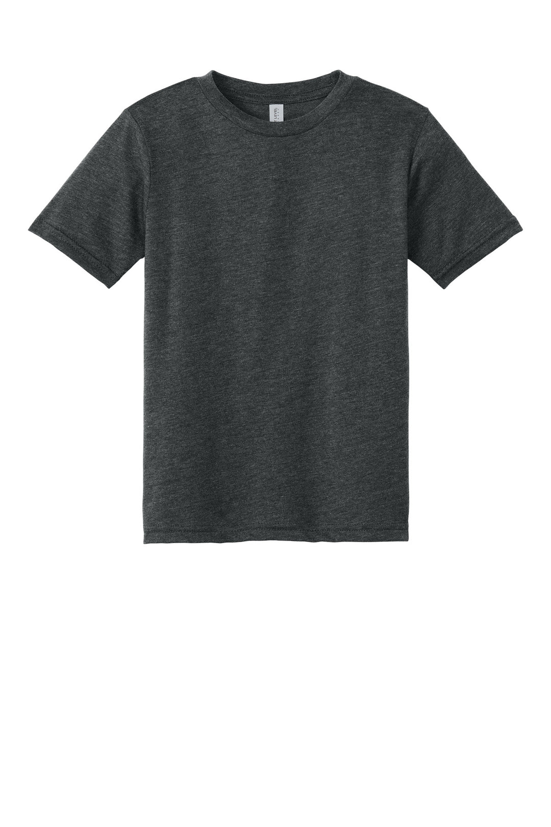 Front View of Charcoal Next Level Apparel Youth CVC Tee NL3312