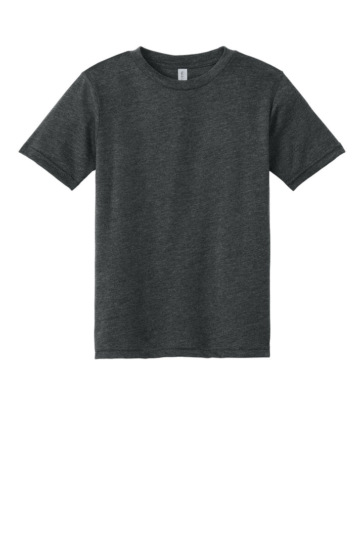 Front View of Charcoal Next Level Apparel Youth CVC Tee NL3312