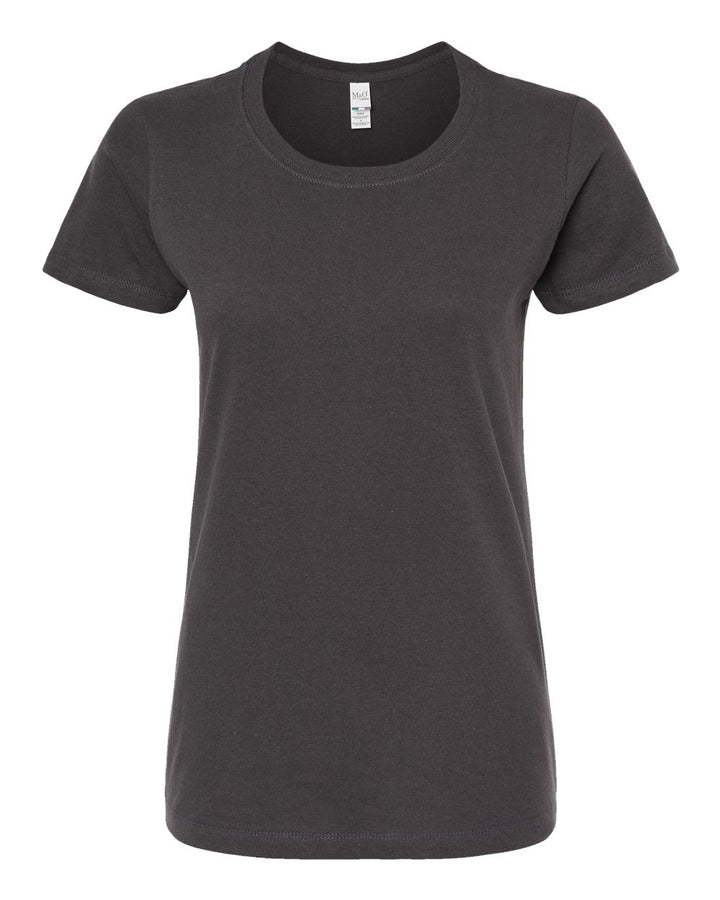 Front View of Charcoal Women's Gold Soft Touch T-Shirt - 4810