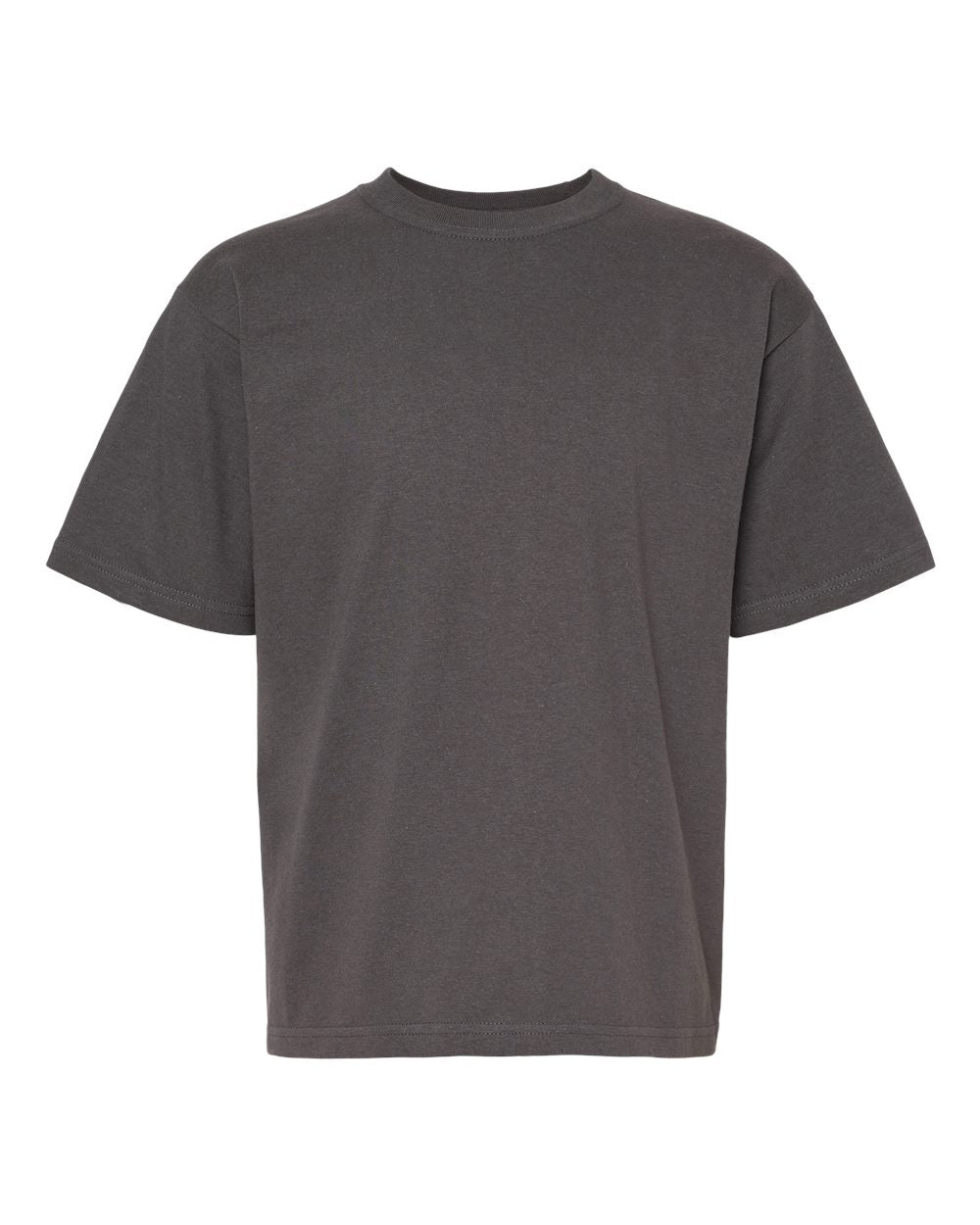 Front View of Charcoal Youth Gold Soft Touch T-Shirt - 4850