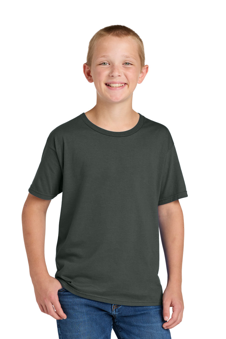 Front View of CharGrey Jerzees Classics Youth Cotton T-Shirt 363Y