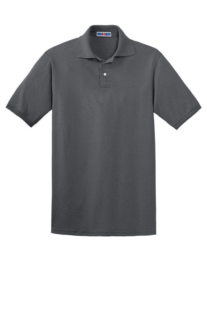 Front View of CharGrey Jerzees Dri-Power Sport Shirt. 437M