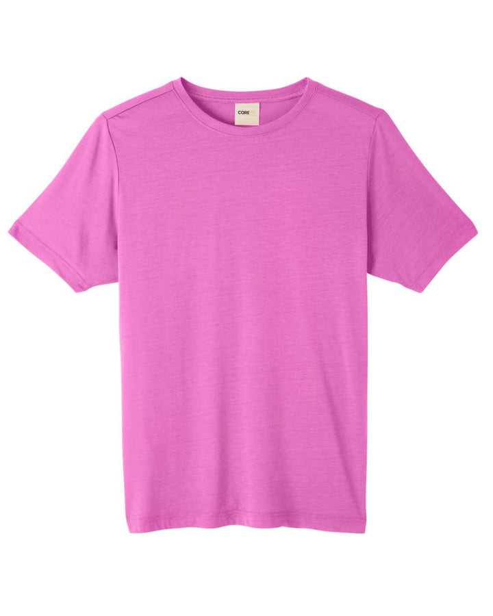 Front View of Charity Pink Unisex Fusion ChromaSoft™ Performance T-Shirt - CE111