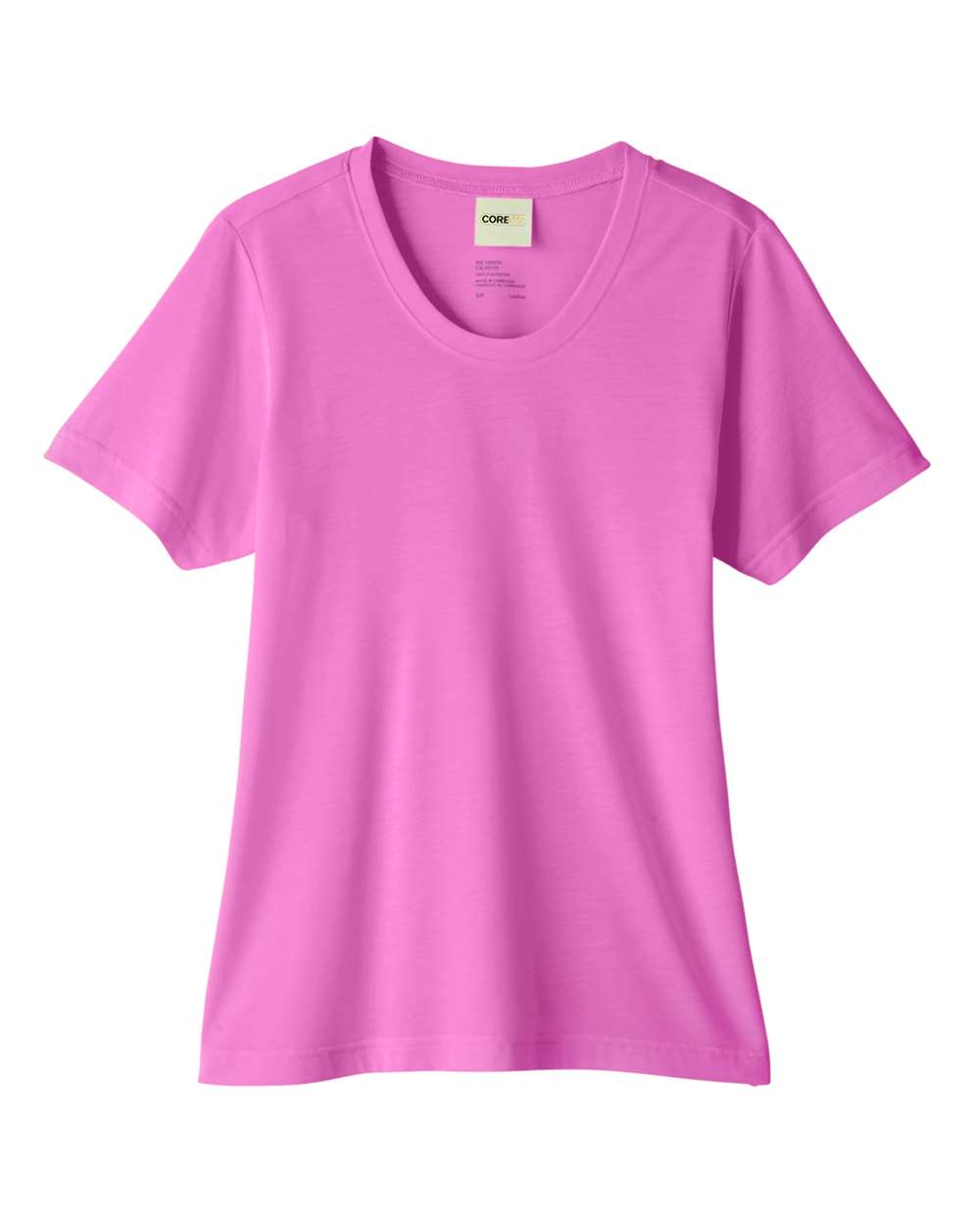 Front View of Charity Pink Women's Fusion ChromaSoft™ Performance T-Shirt - CE111W