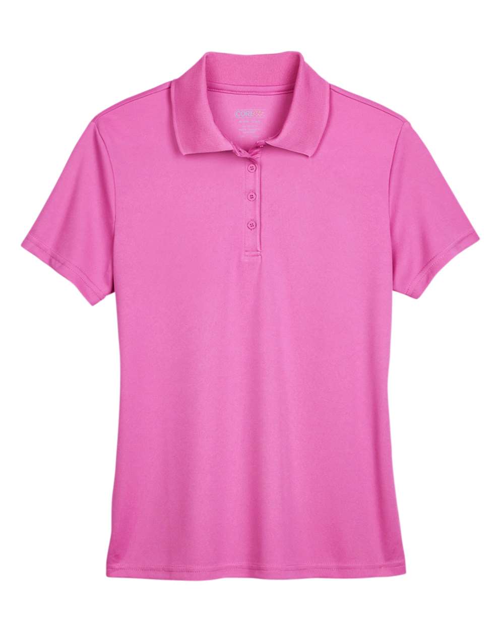 Front View of Charity Pink Women's Origin Performance Piqué Polo - 78181