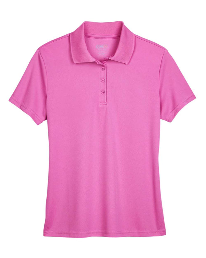 Front View of Charity Pink Women's Origin Performance Piqué Polo - 78181