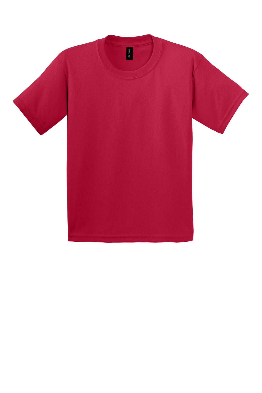 Front View of Cherry Red Gildan - Youth Ultra Cotton 100% US Cotton T-Shirt. 2000B
