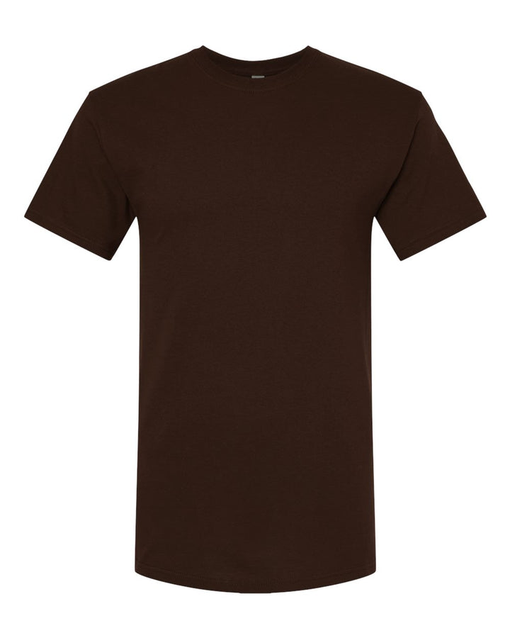Front View of Chocolate Gold Soft Touch T-Shirt - 4800
