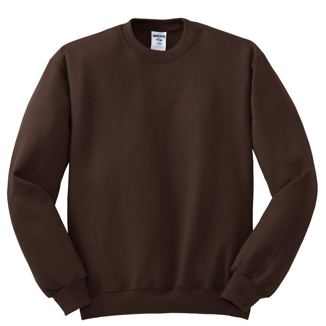 Front View of CHOCOLATE Jerzees - NuBlend Crewneck Sweatshirt. 562M