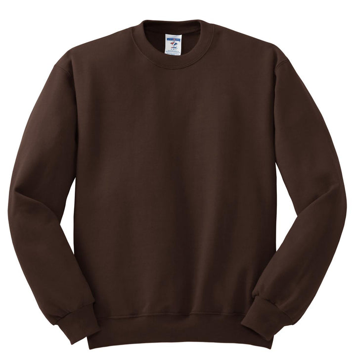 Front View of CHOCOLATE Jerzees - NuBlend Crewneck Sweatshirt. 562M