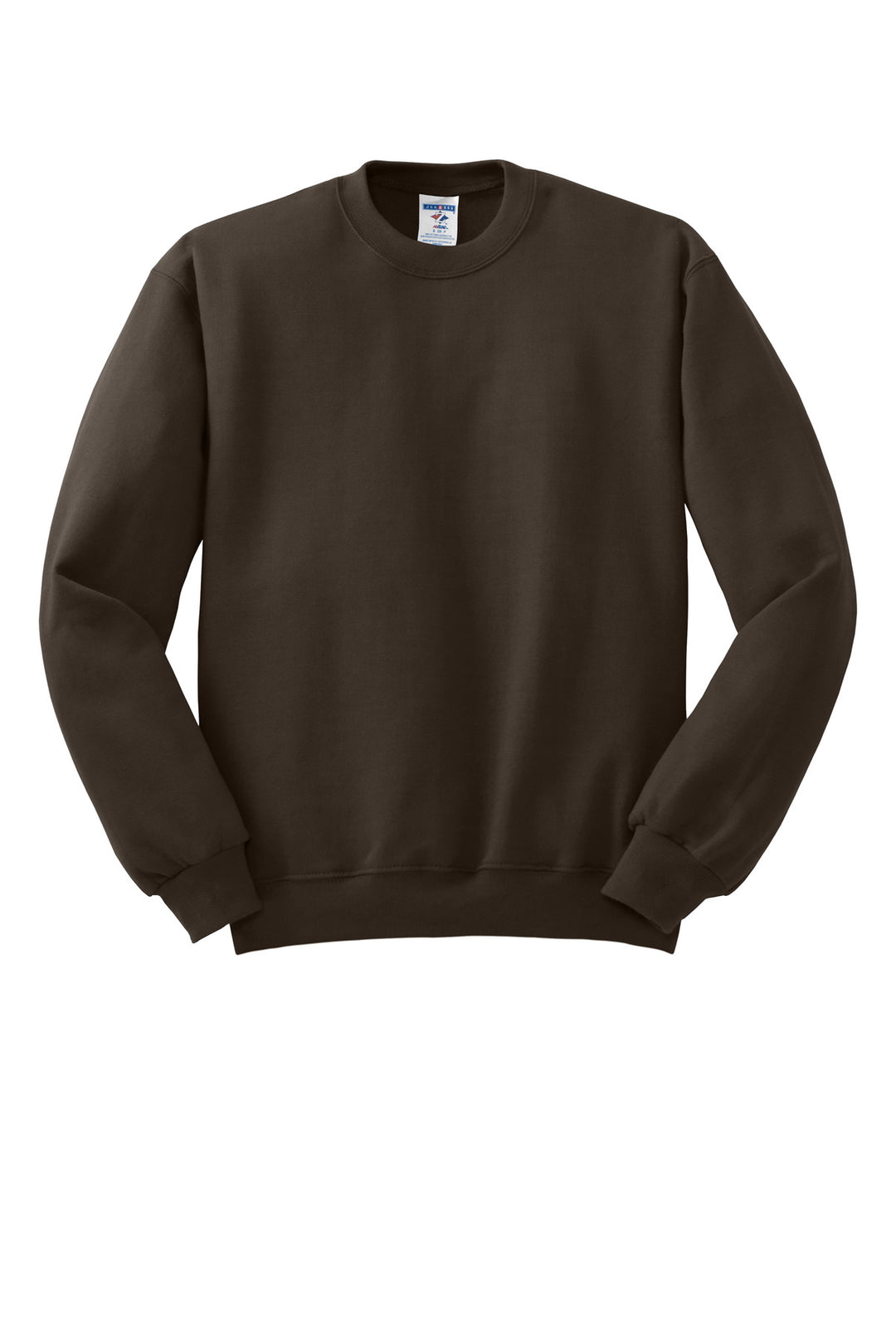 Front View of CHOCOLATE Jerzees - NuBlend Crewneck Sweatshirt. 562M