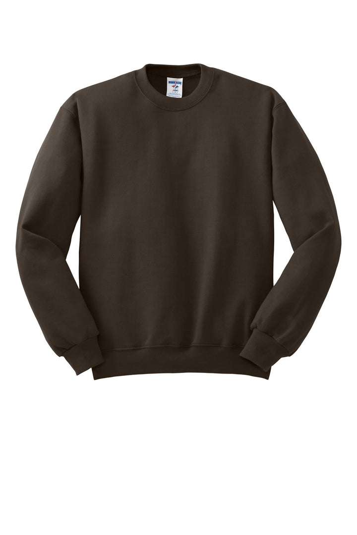 Front View of CHOCOLATE Jerzees - NuBlend Crewneck Sweatshirt. 562M
