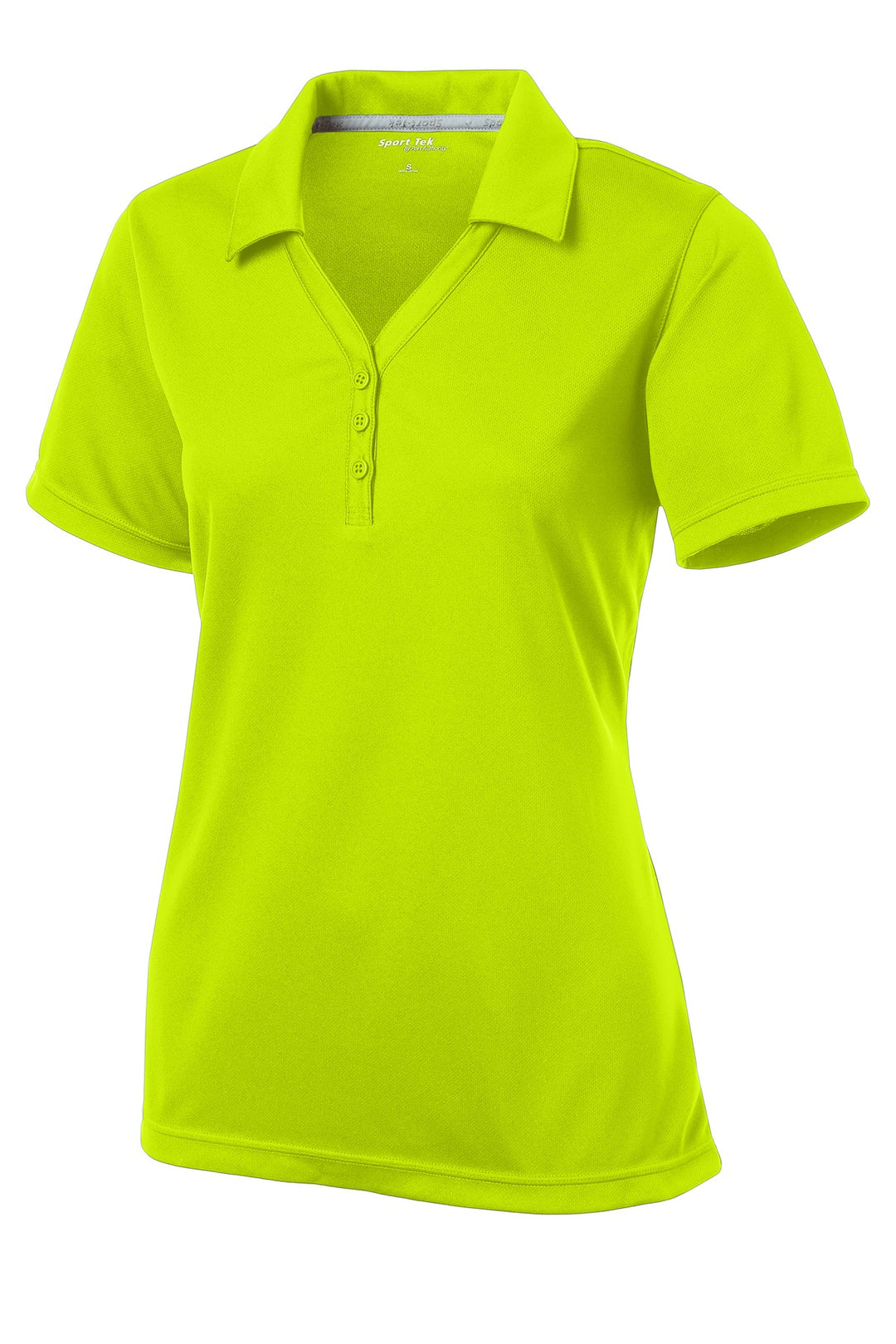 Front View of Citron Sport-Tek Women's PosiCharge Micro-Mesh Polo. LST680