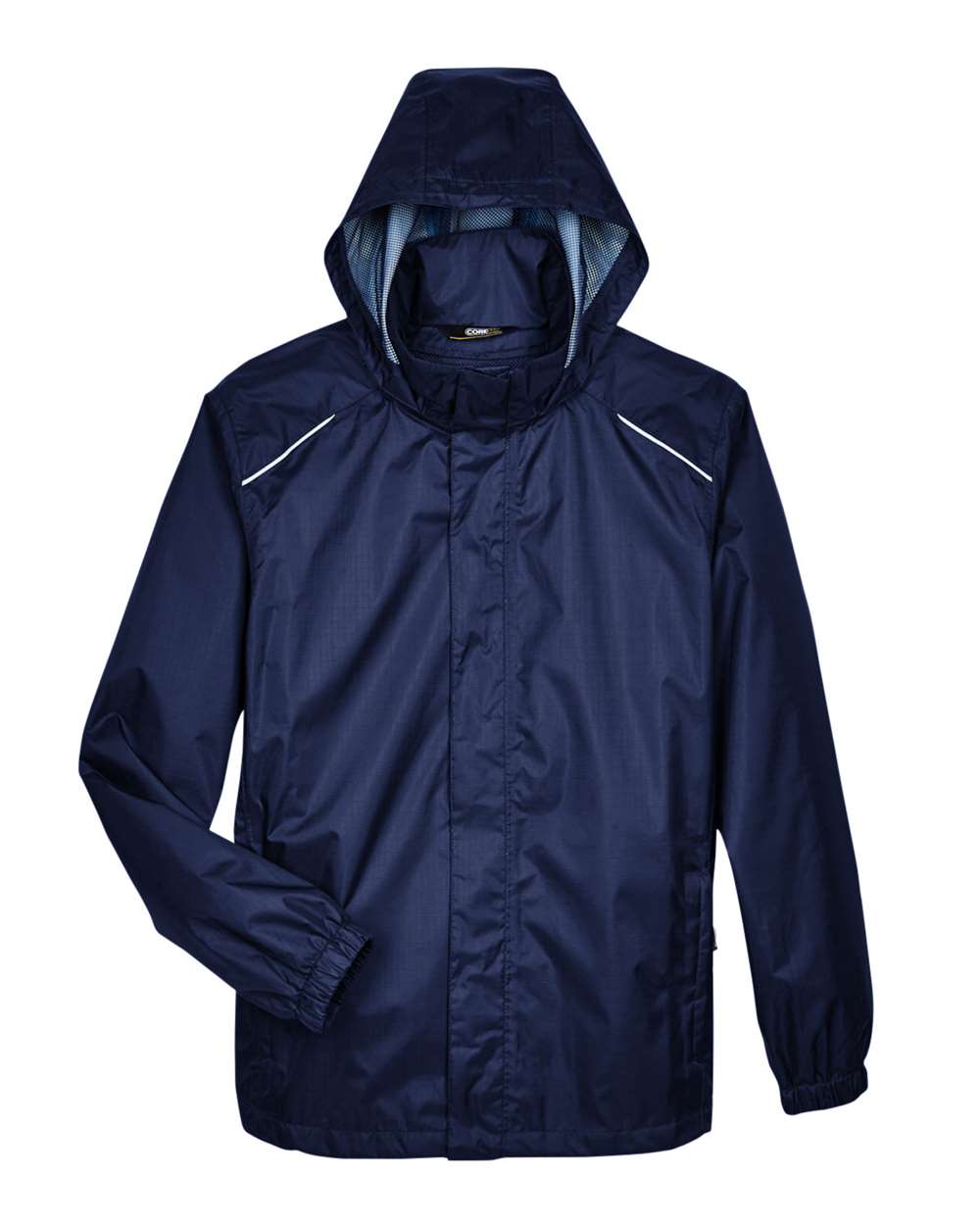 Front View of Classic Navy Men's Climate Seam Sealed Lightweight Variegated Ripstop Jacket - 88185