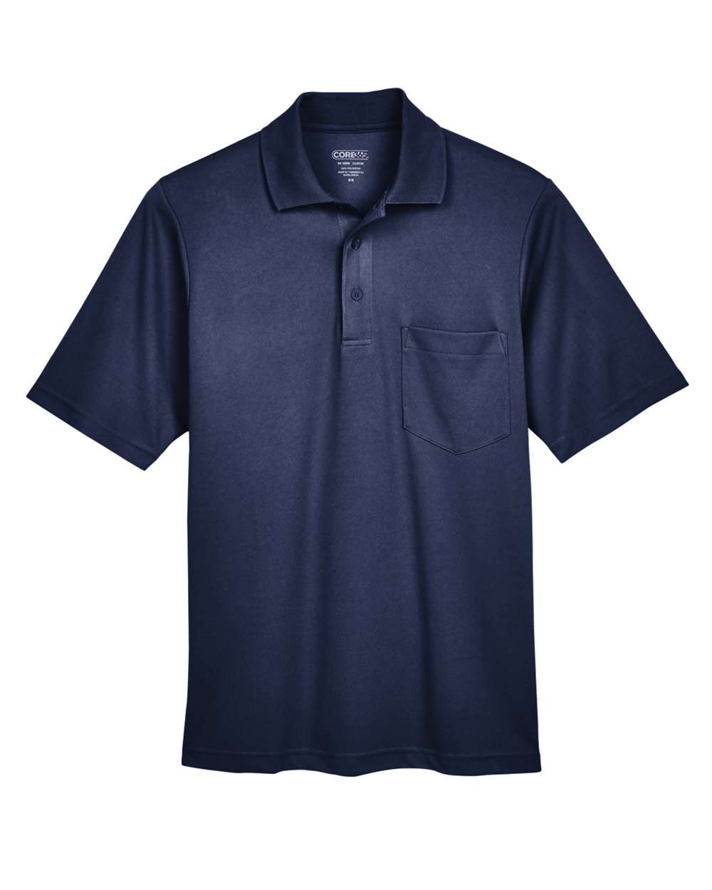 Front View of Classic Navy Men's Origin Performance Piqué Polo with Pocket - 88181P