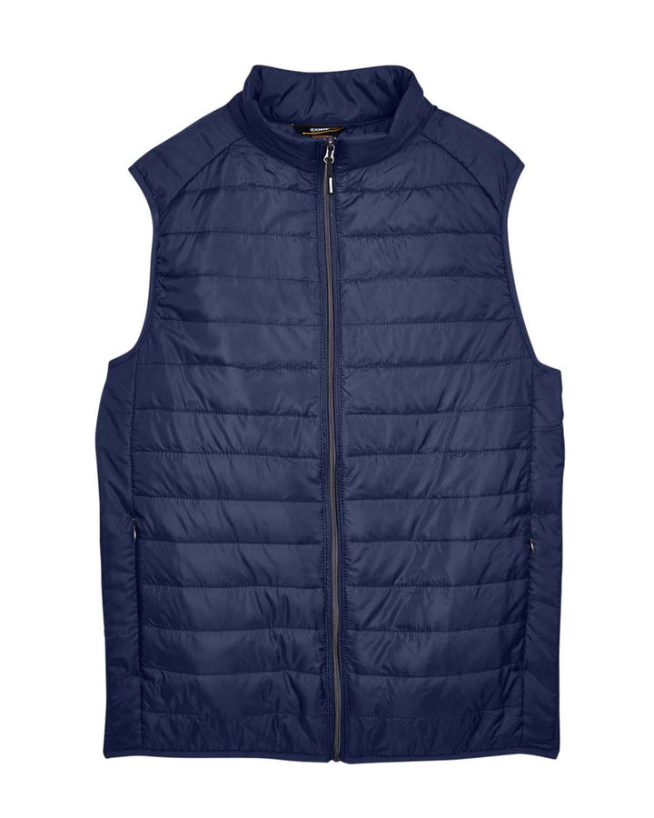 Front View of Classic Navy Men's Prevail Packable Puffer Vest - CE702