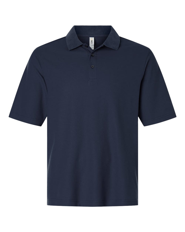 Front View of Classic Navy Men's Resolve CVC Performance Pique Polo - CE106