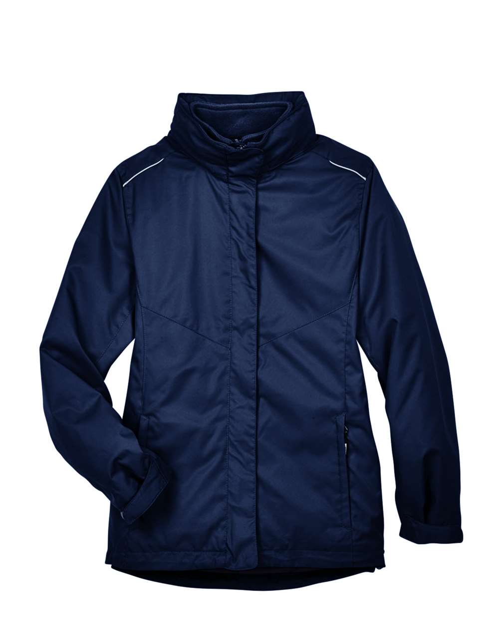 Front View of Classic Navy Women's 3-in-1 Jacket with Fleece Liner - 78205