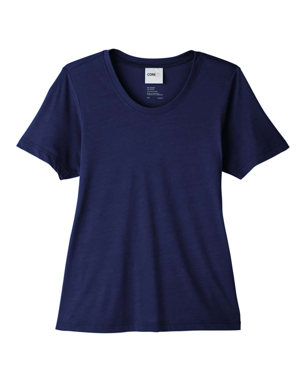 Front View of Classic Navy Women's Fusion ChromaSoft™ Performance T-Shirt - CE111W