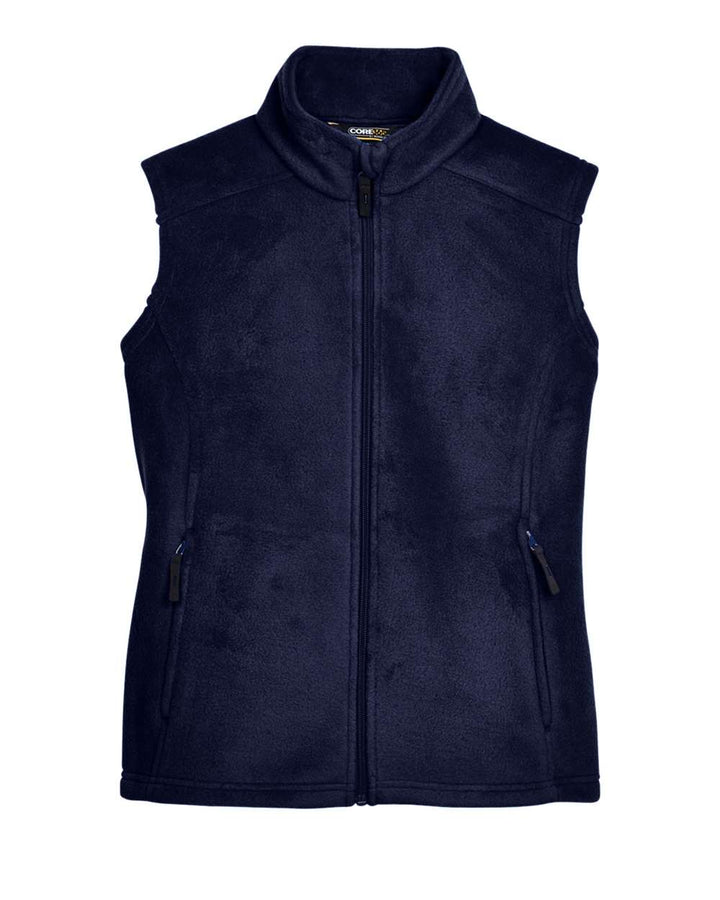 Front View of Classic Navy Women's Journey Fleece Vest - 78191