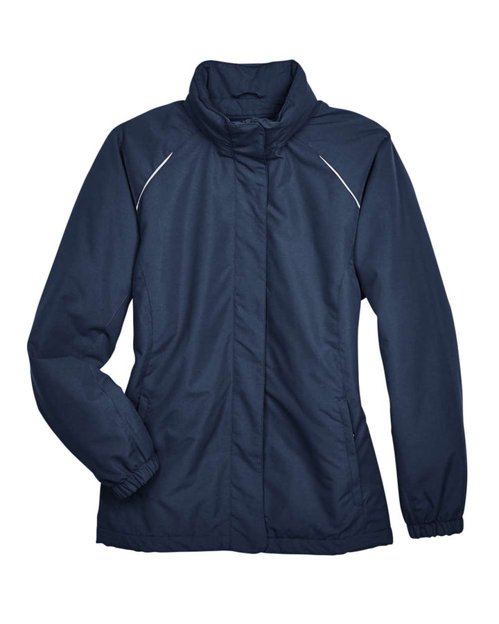 Front View of Classic Navy Women's Profile Fleece-Lined All-Season Jacket - 78224